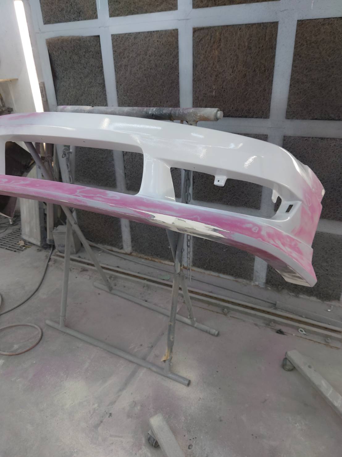 FRP補修 樹脂積層作業