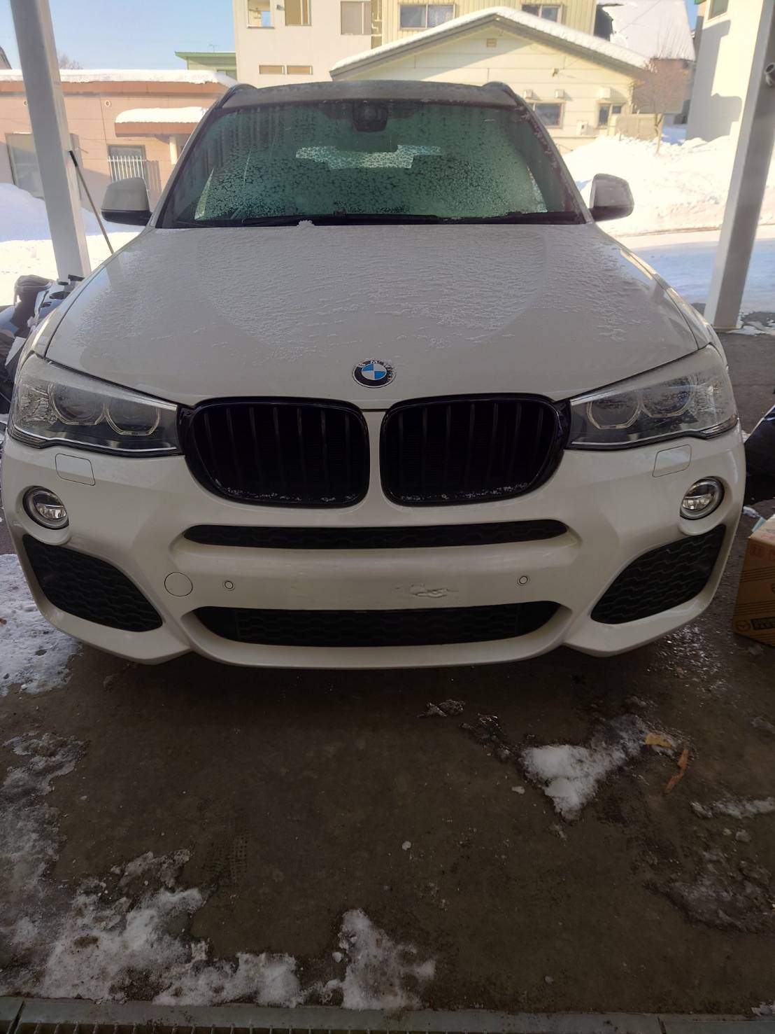 BMW X3 ライトウォッシャーカバー 塗装後